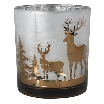 Deer in Forest Votive Holder