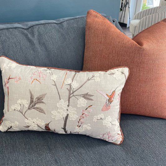 Hummingbird Lumbar Pillow