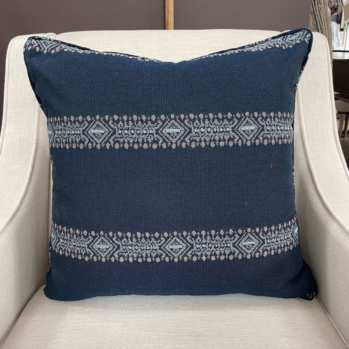 Navy Stripe Pillow