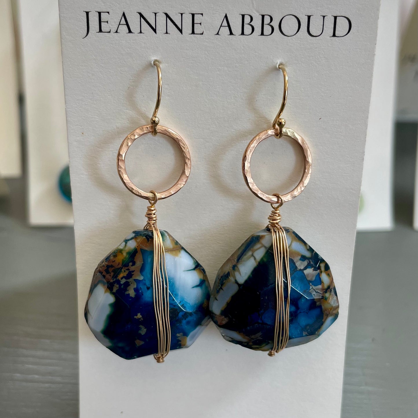 Blue Agate Earrings