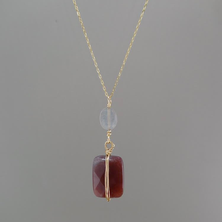 Jasper & Moonstone Gemstone Necklace