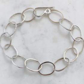 Organic Oval Chain Bracelet