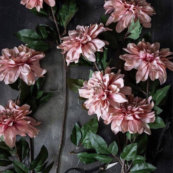 Faux Dahlia Flamingo