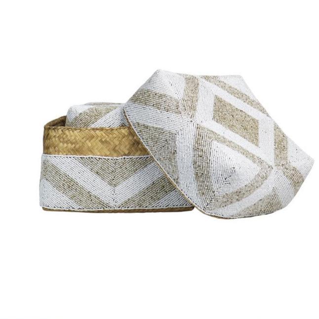Rattan Beaded Box