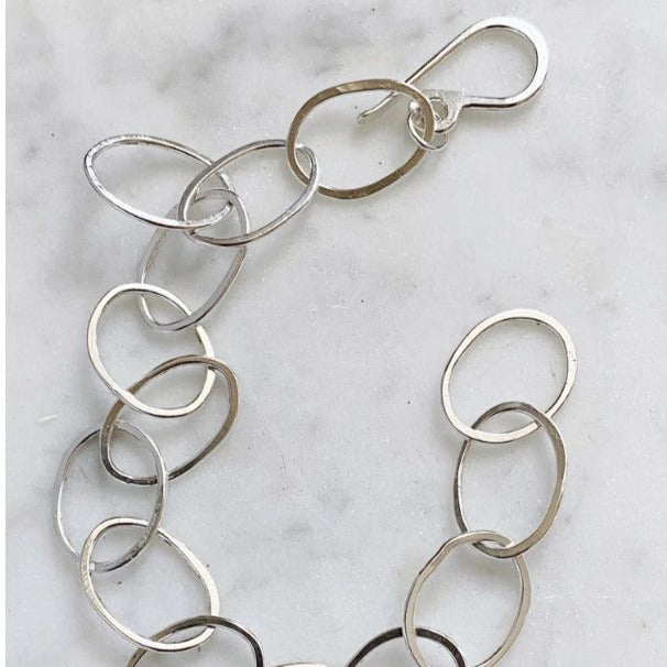 Organic Oval Chain Bracelet