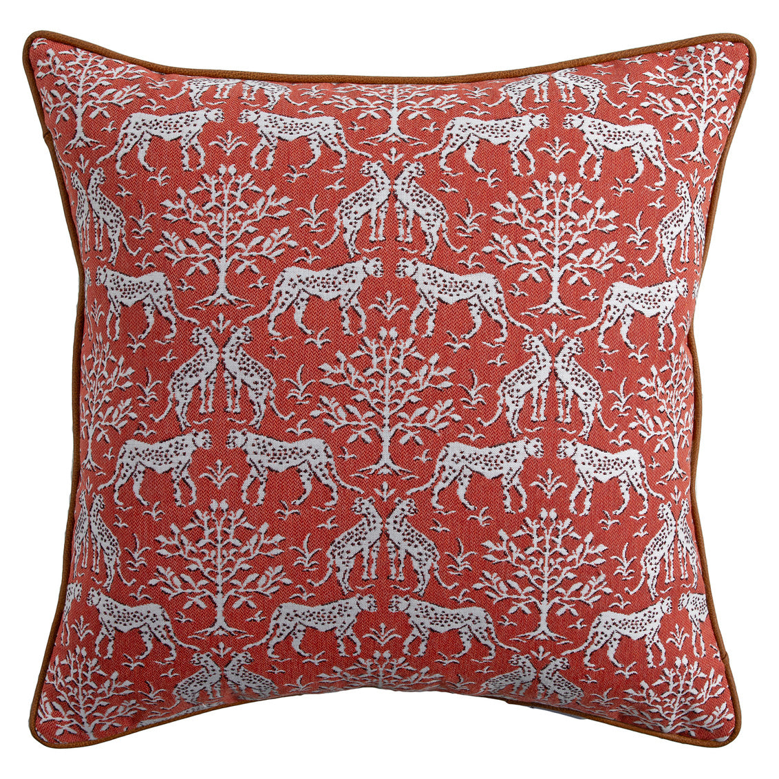 Funky Cheetah Ruby Outdoor Pillow
