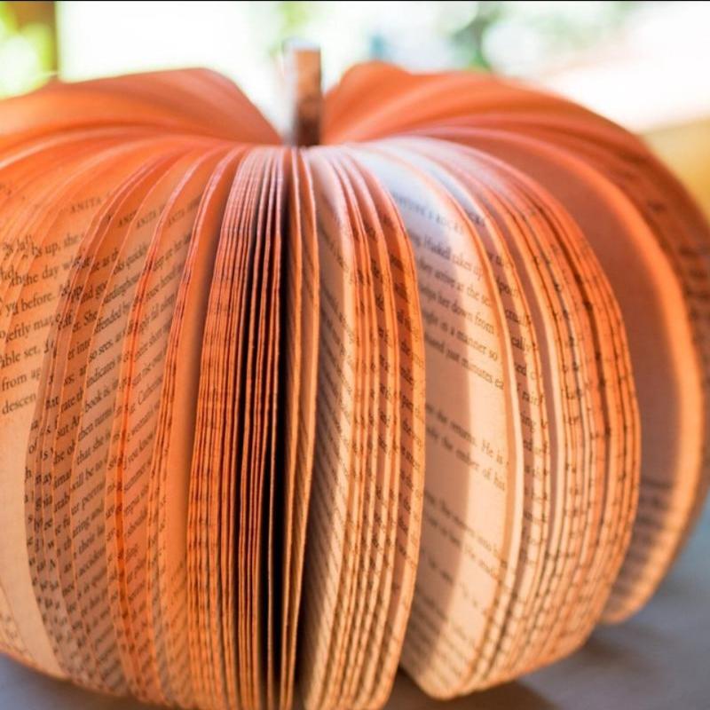 Upcycled Book Pumpkins