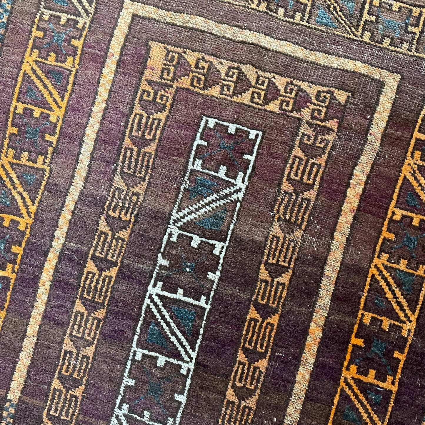Rust and Brown Vintage Kilim