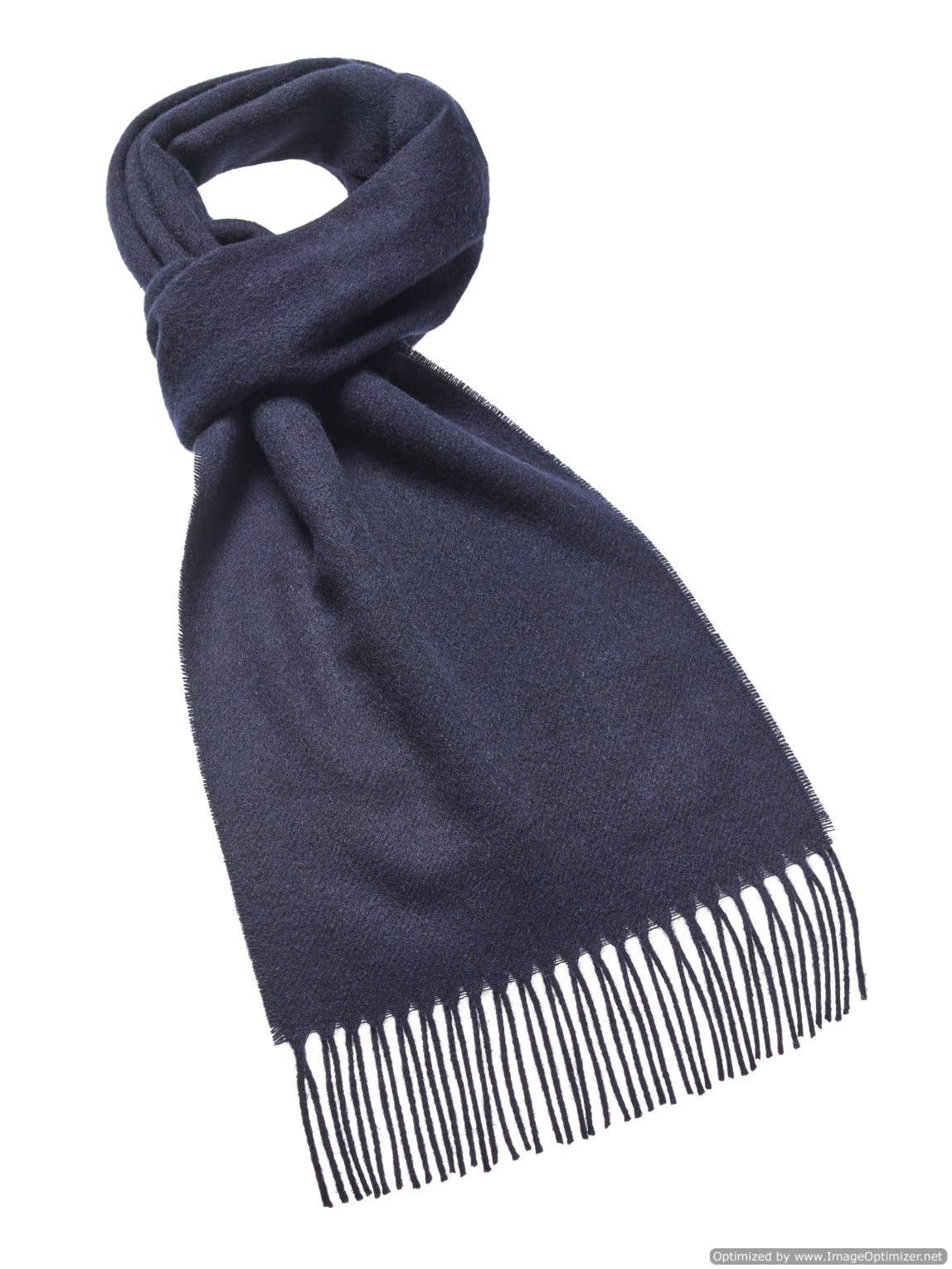Luxury Merino Lambswool Scarf - Navy