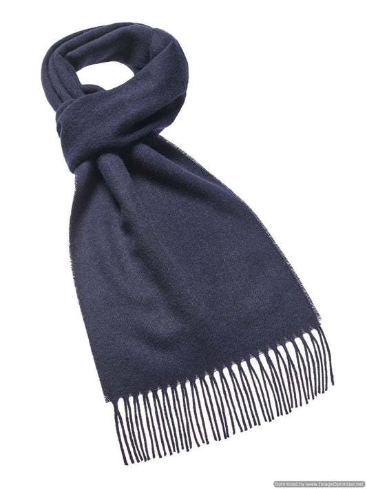 Luxury Merino Lambswool Scarf - Navy