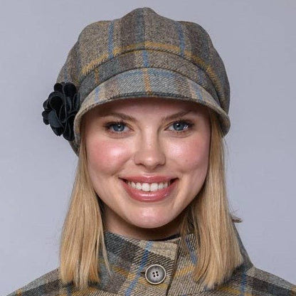 Ladies Tweed Newsboy Hat