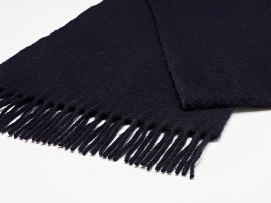 Luxury Merino Lambswool Scarf - Navy