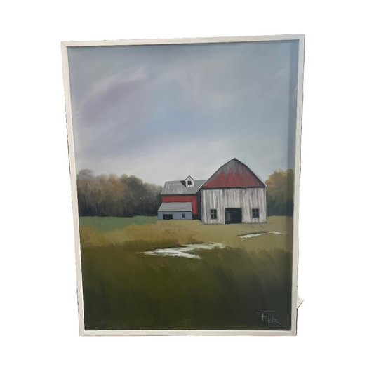 Framed Barn Painting