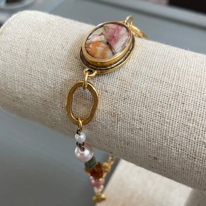 Pressed Vegetable Beaded Bracelet