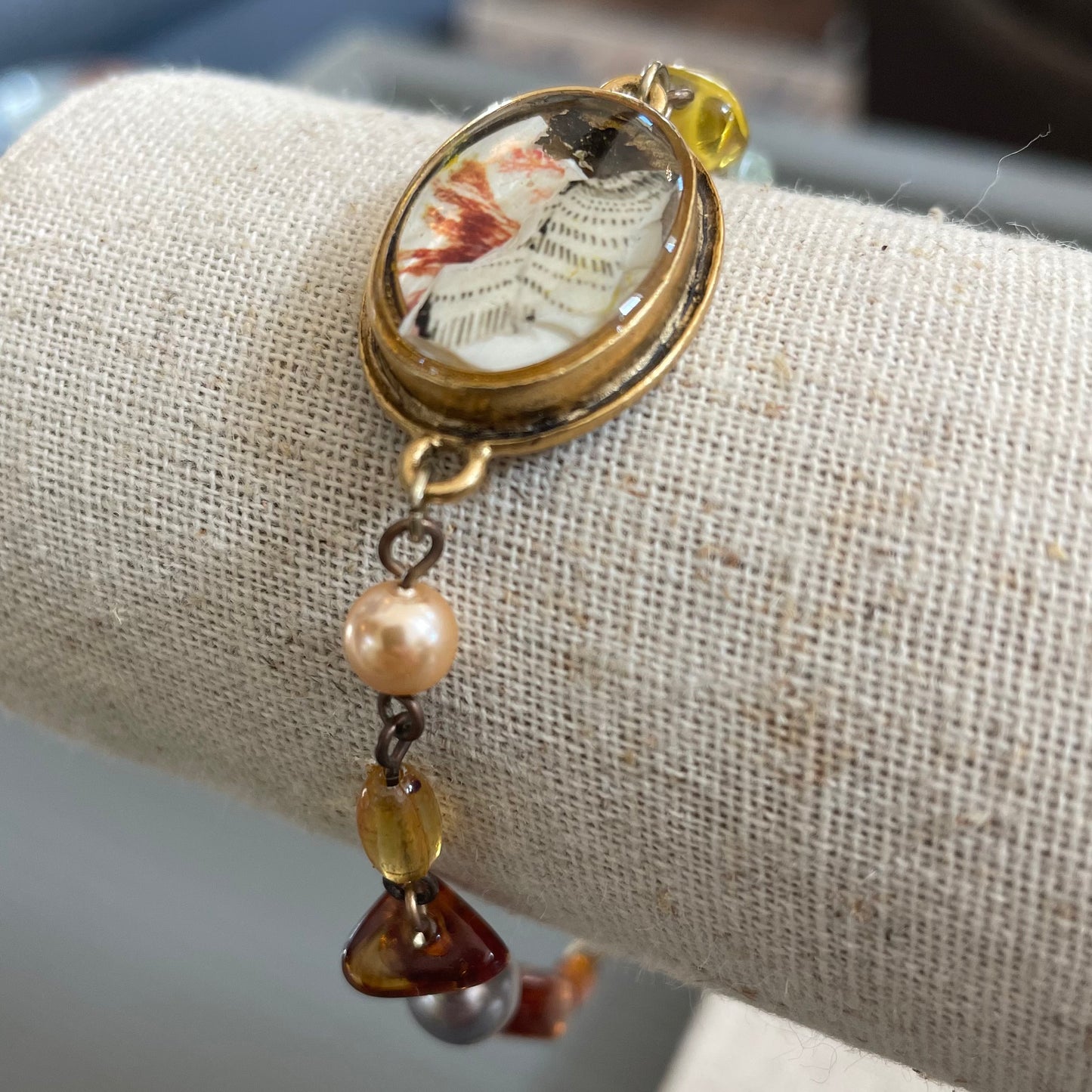 Pressed Vegetable Beaded Bracelet