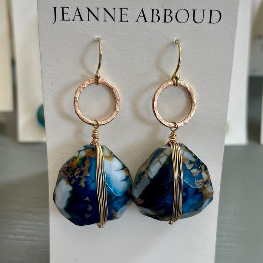Blue Agate Earrings