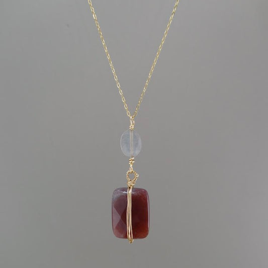 Jasper & Moonstone Gemstone Necklace