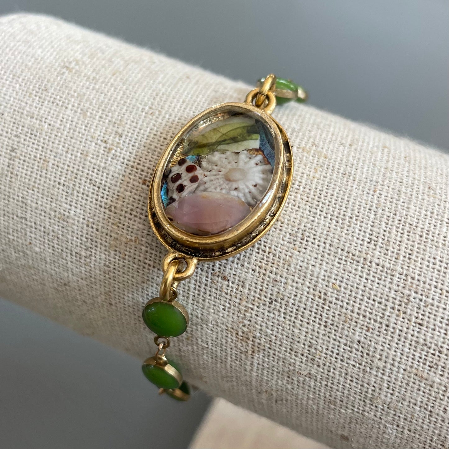 Pressed Vegetable Beaded Bracelet