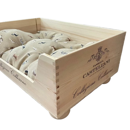 Pet Bed with Dog Fabric