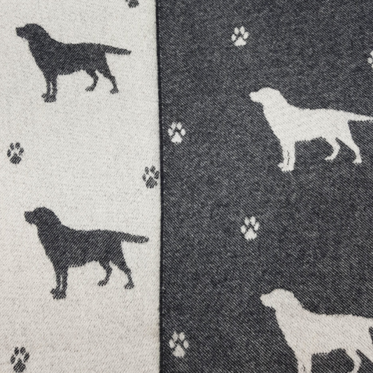 Black Labrador Lambswool Throw