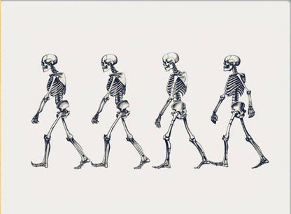 abbey road halloween skeleton print