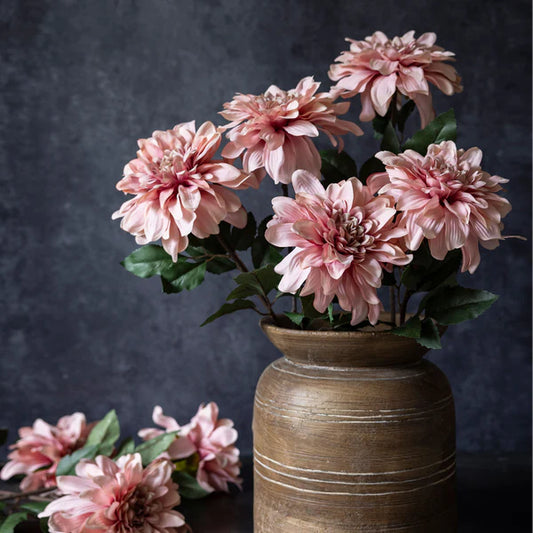 Faux Dahlia Flamingo