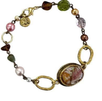 Pressed Vegetable Beaded Bracelet