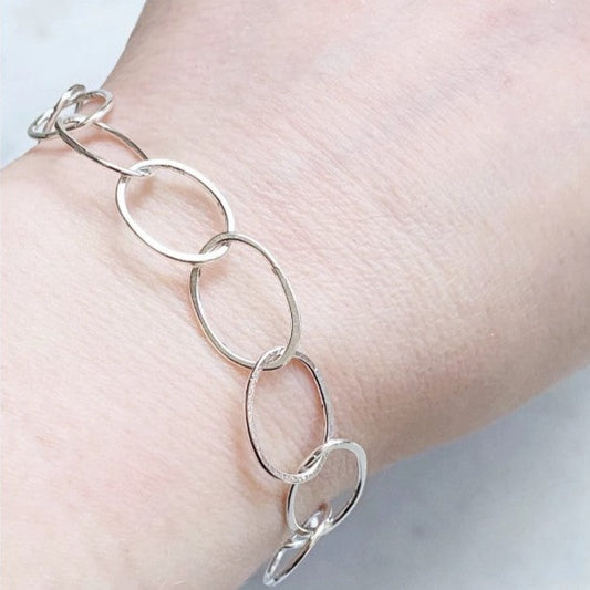 Organic Oval Chain Bracelet