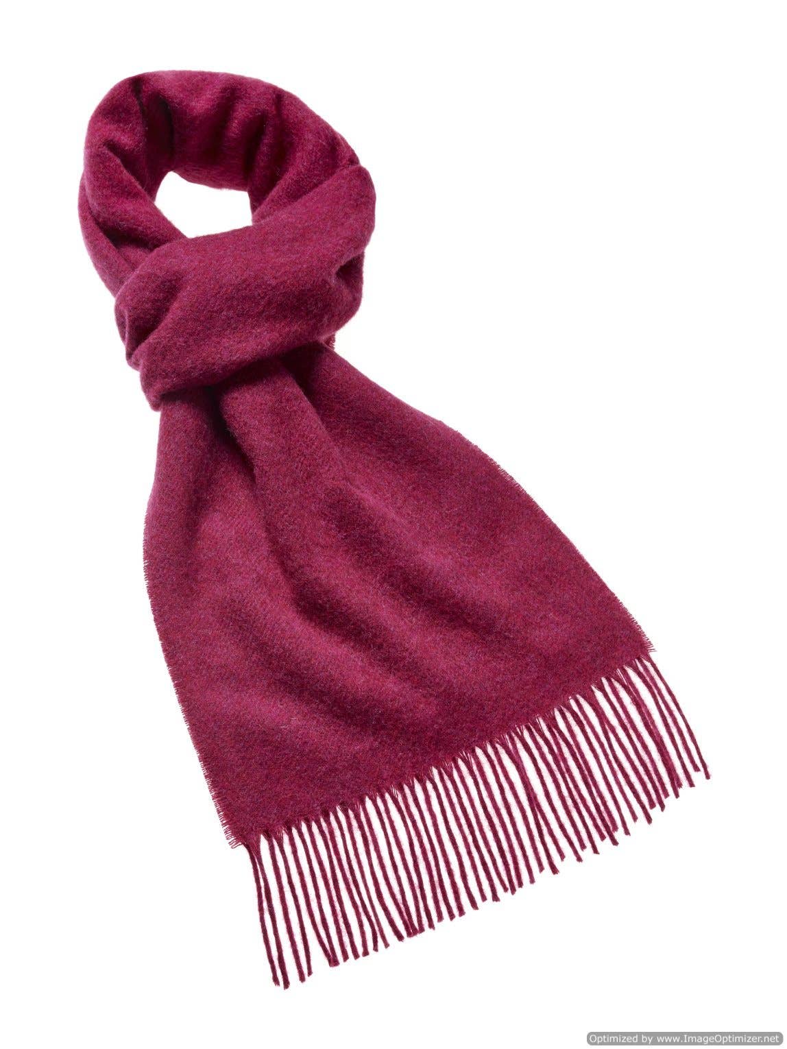 Luxury Merino Lambswool Scarf - Bright Pink