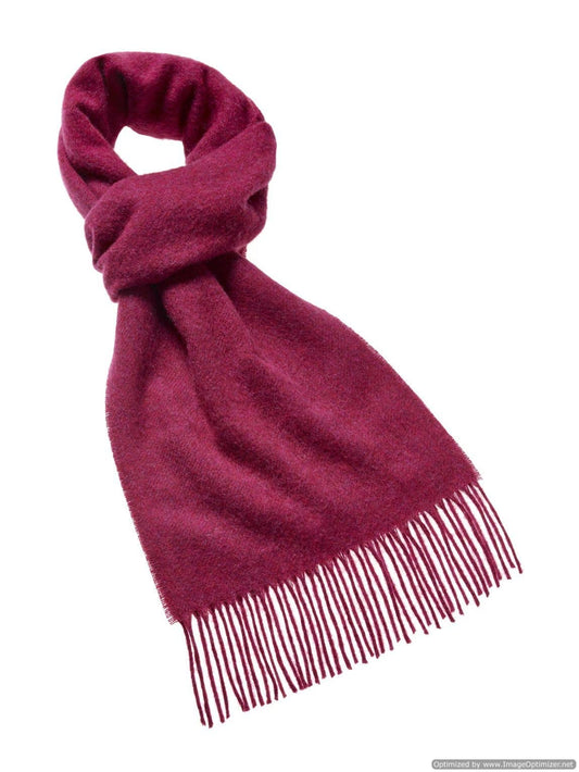 Luxury Merino Lambswool Scarf - Bright Pink