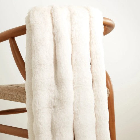 annie selke faux throw in ivory