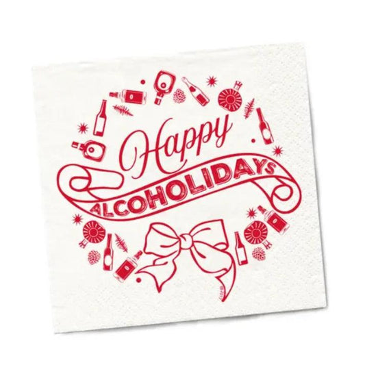 Happy Alcoholidays Cocktail Napkins