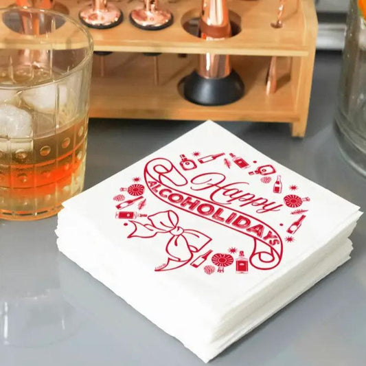 Happy Alcoholidays Cocktail Napkins
