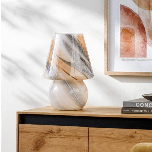 Painted Glass Table Lamp