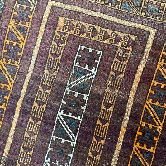 Rust and Brown Vintage Kilim