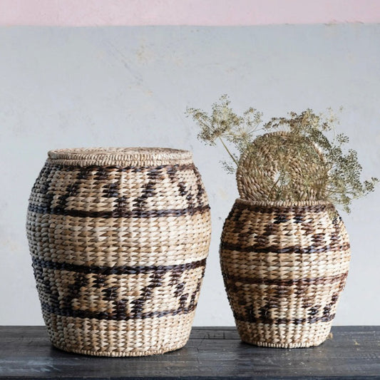 Handwoven Rattan + Albaca Basket
